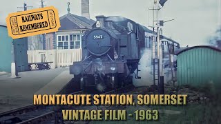 Vintage Film  Montacute Station Somerset 1963 [upl. by Yttap315]