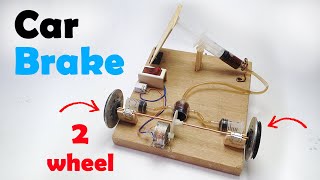 Hydraulic Brake System Working Model Two Wheel [upl. by Acalia]