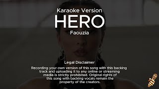 Faouzia  Hero Karaoke Version [upl. by Nnairret]