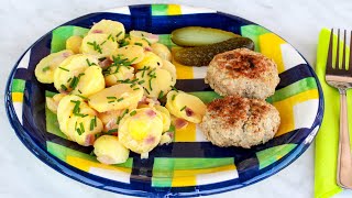 KARTOFFELSALAT ohne MAYO  köstlich und vegan [upl. by Yelnet]