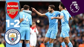 HIGHLIGHTS  Arsenal 12 City  Late Rodri goal wins lively Arsenal clash [upl. by Drarrej275]