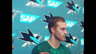 SharksAlexander Wennberg Postgame 10424 [upl. by Siduhey]