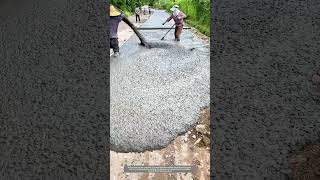 Rural Road Concrete Pouring Seems Yet Isnt Satisfactory [upl. by Ellehc]