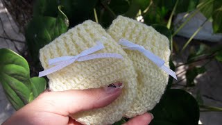 Guantes para Bebé a crochet Tutorial ❤ [upl. by Axia]