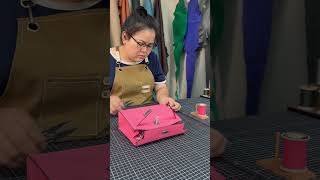 Making a pink leather dance bag Does it suit your style❤️❤️🙌🏻 [upl. by Ahsias]