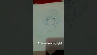 Anime drawing girl short video drawingshortvideo shotefeed trendingshort 😐😍😍😍😍 [upl. by Enoid]