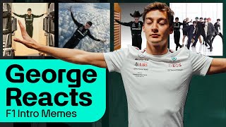 George Reacts to his F1 Intro Pose Memes 🧘‍♂️🤣 [upl. by Procto]