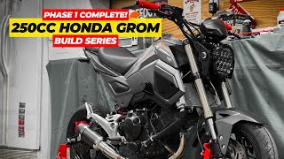 Modifying My Swapped Honda Grom  LED Retro Headlight Conversion  Accessories [upl. by Leuams]