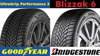 Goodyear UltraGrip Performance 3 vs Bridgestone Blizzak 6 [upl. by Mcnair93]