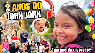 ANIVERSÁRIO DE 2 ANOS DO JOHN NO PARQUE DE DIVERSÃO   Festa no Beto Carrero  🥹🎈 [upl. by Crosby]