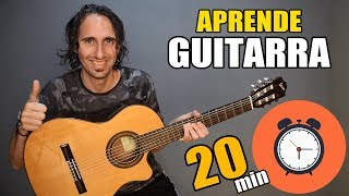 ¡Aprende como tocar guitarra en solo 20 minutos El mejor tutorial para principiantes [upl. by Nohtanoj]