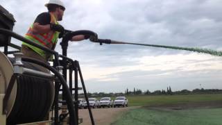 Rapid Lawn Hydroseeding in action [upl. by Enerol]