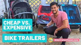 Cheap Bike Trailer vs Expensive Bike Trailer COMPARISON shorts [upl. by Mariandi956]