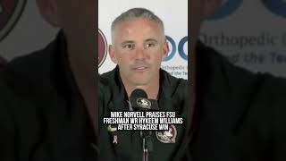 Mike Norvell raves about FSU freshman WR Hykeem Williams FSU FloridaState [upl. by Atsylac159]