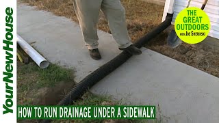 How to Run Wires or Drainage Under a Sidewalk or Driveway  The Great Outdoors [upl. by Ennaeerb]