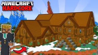 I Built A GIANT CABIN in Minecraft 120 Hardcore 91 [upl. by Annyahs]