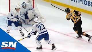 Bruins’ Joakim Nordstrom Squeaks Puck By Frederik Andersen To Open Scoring In Game 7 [upl. by Hekking]