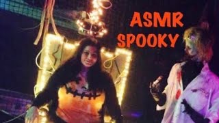 ASMR SPOOKY HALLOWEEN Drive thru and walk thru a lot of spooky inflatables [upl. by Ardaed]