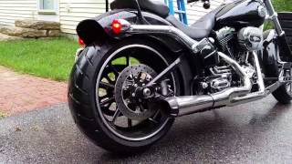 Harley Breakout w Bassani Road Rage Exhaust [upl. by Nacnud629]