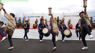 4K 相洋高校 和太鼓部 ＋ KOGMIX コラボ  えっさ小田原 成田太鼓祭 2018 [upl. by Yenobe856]