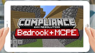 Compliance 64x TEXTURE PACK 121120119 MCPE amp Bedrock 👉 Minecraft PE 🎮📱 [upl. by Hicks]