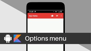 How to create an Options Menu in Android Studio Kotlin 2020 [upl. by Velick386]