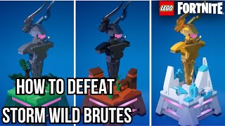 How To EASILY Defeat Storm Wild Brutes  Lego Fortnite [upl. by Rentschler]