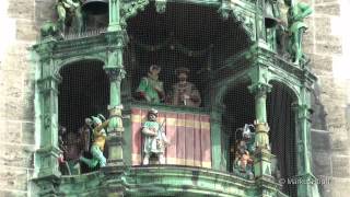 Glockenspiel München Marienplatz HD  Munich carillon HD [upl. by Ylatan]