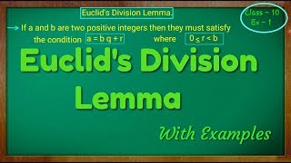 Euclids Division Lemma Class  10th [upl. by Armalla]