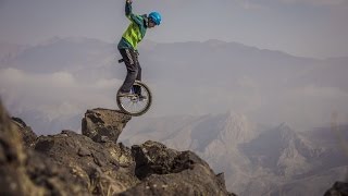 Downhill Unicycling Mount Damavand Iran [upl. by Arda251]