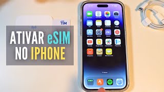 Como ativar o eSIM em um iPhone sem entrada de chip [upl. by Gerius]