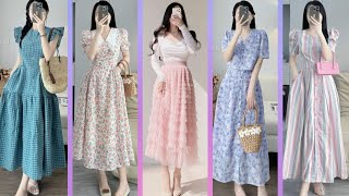 Top 10 Stunning Western Look Frock DesignsAesthetic Dress Designs Korean dress [upl. by Drewett941]