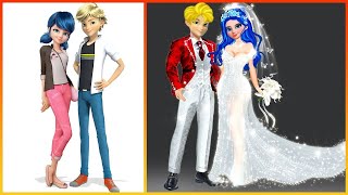 Miraculous  Ladybug amp Catnoir Get Married  GLOW UP Bride amp Groom fashion wow [upl. by Llehcam]