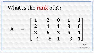 The rank of a matrix [upl. by Cocke]