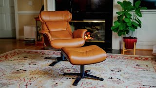 Elevate Your Comfort with the Chita Elvin Leather Recliner amp Ottoman Modern Luxury Redefined [upl. by Gytle]