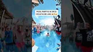 poolpartys  zrce beach🇭🇷♥️ fyp poolparty party croatia summer [upl. by Estel]