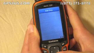 Garmin Astro 320 Main Menu Options [upl. by Ahsenar870]