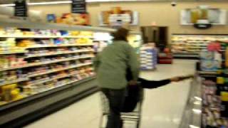 Fun with a shopping cart at Walmart Part 2 [upl. by Ellinad]