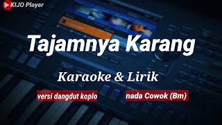 TAJAMNYA KARANG  Karaoke amp lirik  versi dangdut koplo  nada cowokBm [upl. by O'Brien520]