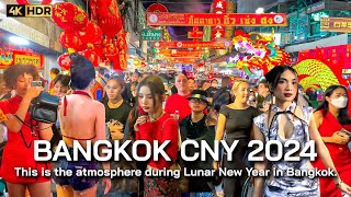 🇹🇭 4K HDR  🧧 2024 Chinese New Year of Dragon  Bangkok Chinatown  Icon Siam [upl. by Lynelle433]