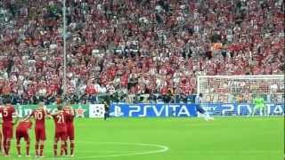 Drogbas Penalty Allainz MUNICH Champions League Final Winner 2012 [upl. by Naujek]