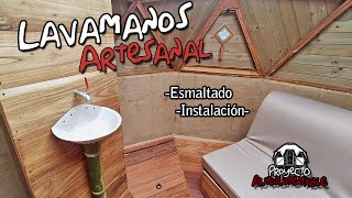 Lavamanos artesanal esmaltado e instalación [upl. by Lirva929]