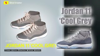 NBA 2K25 Shoe Creator  Jordan 11 Cool Grey [upl. by Enahpad]