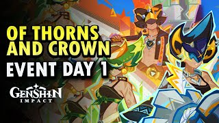 Of Thorns and Crown Day 1 Event Guide  Genshin Impact 50 [upl. by Niamjneb240]