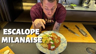 RECETTE DE NORBERT  ESCALOPE MILANAISE SAUCE TOMATE MOZZARELLA [upl. by Jacquenetta]