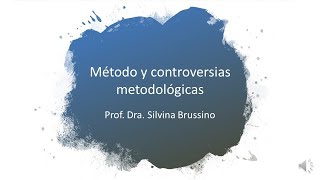 METODOS DE LA PSICOLOGIA VIDEO quotClase Método y controversias metodológicasquot [upl. by Annayd]