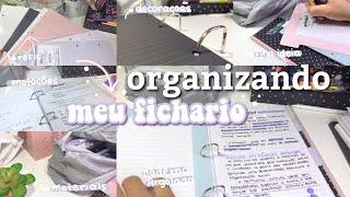 ORGANIZANDO MEU FICHÁRIO  novo trimestre fichário organizado 🤩💕 [upl. by Ambur]