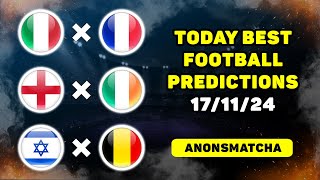 Football predictions and betting tips for today Italy vs France England vs Ireland Israel Belgium [upl. by Greyson]