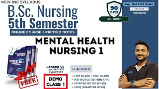 DEMO CLASS 1  MENTAL HEALTH NURSING  bsc nursing 5th semester  bsc nursing 2024  psychiatric [upl. by Franza622]