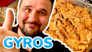 🇬🇷🔥🍖 PFANNENGYROS in METAXASAUCE vom GRILL  Klaus grillt [upl. by Setiram]